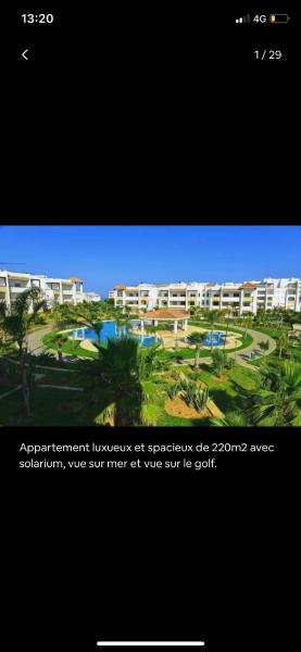 Appartement de luxe Asilah Marina Golf 3 chambres vue sur mer et sur Golf